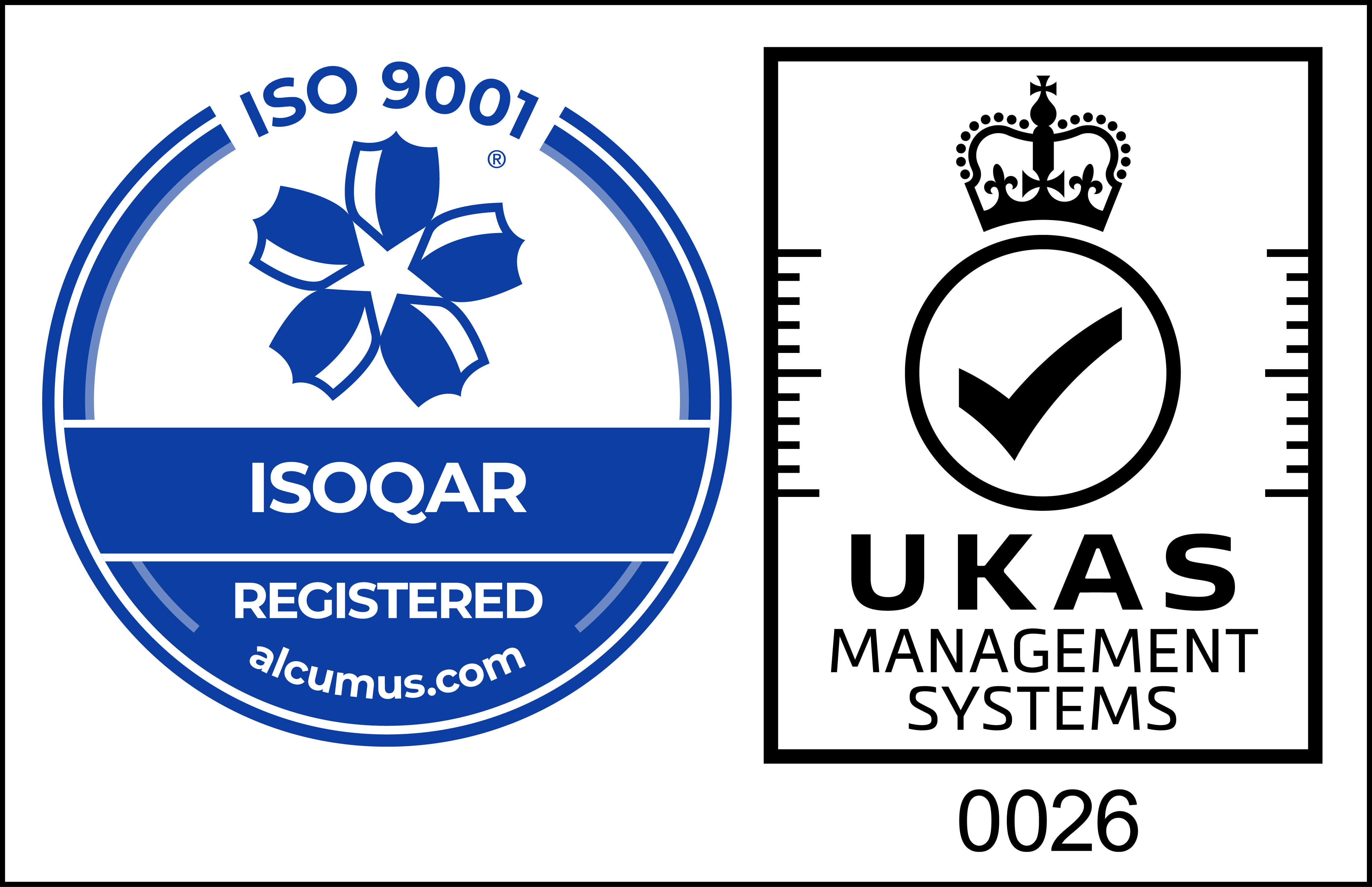 UKAS ISO 9001 Accreditation. Certificate