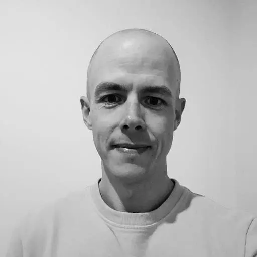 Kyle Roberts-York black and white headshot